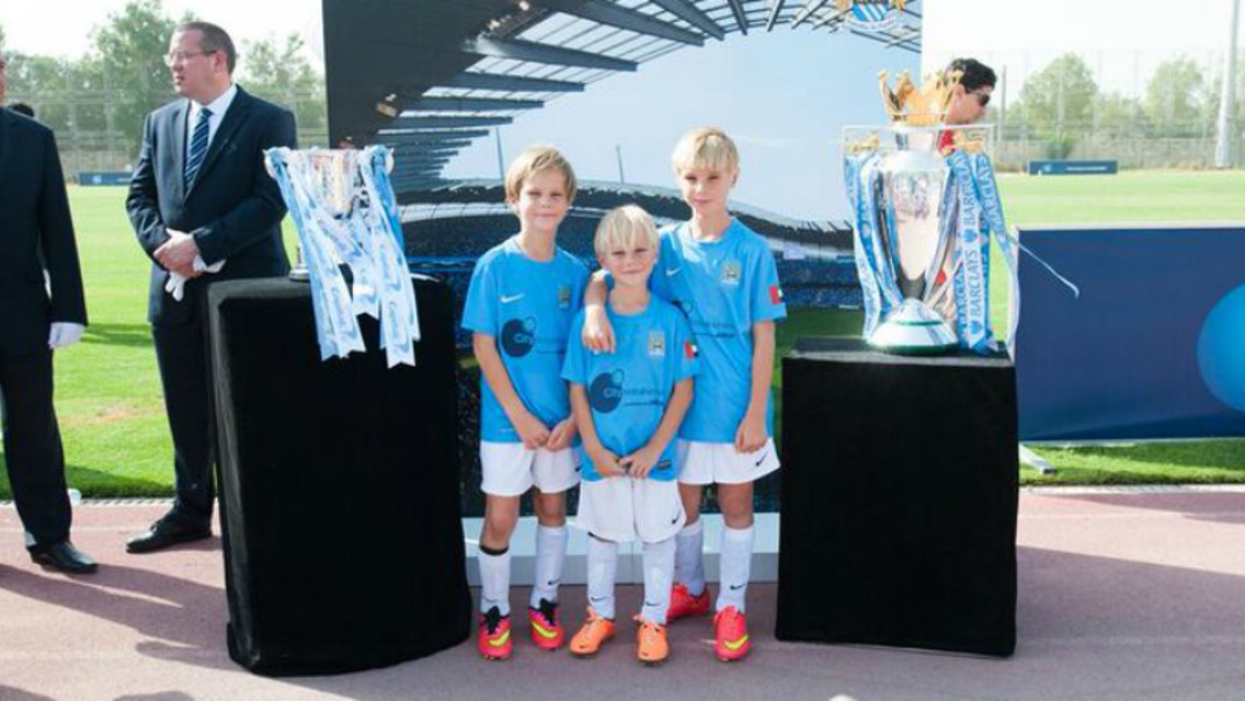 The Premier League trophy visits Abu Dhabi