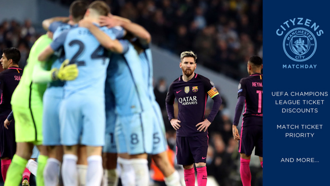 CITYZENS MATCHDAY: Join for exclusive discounts for this season’s Champions League.