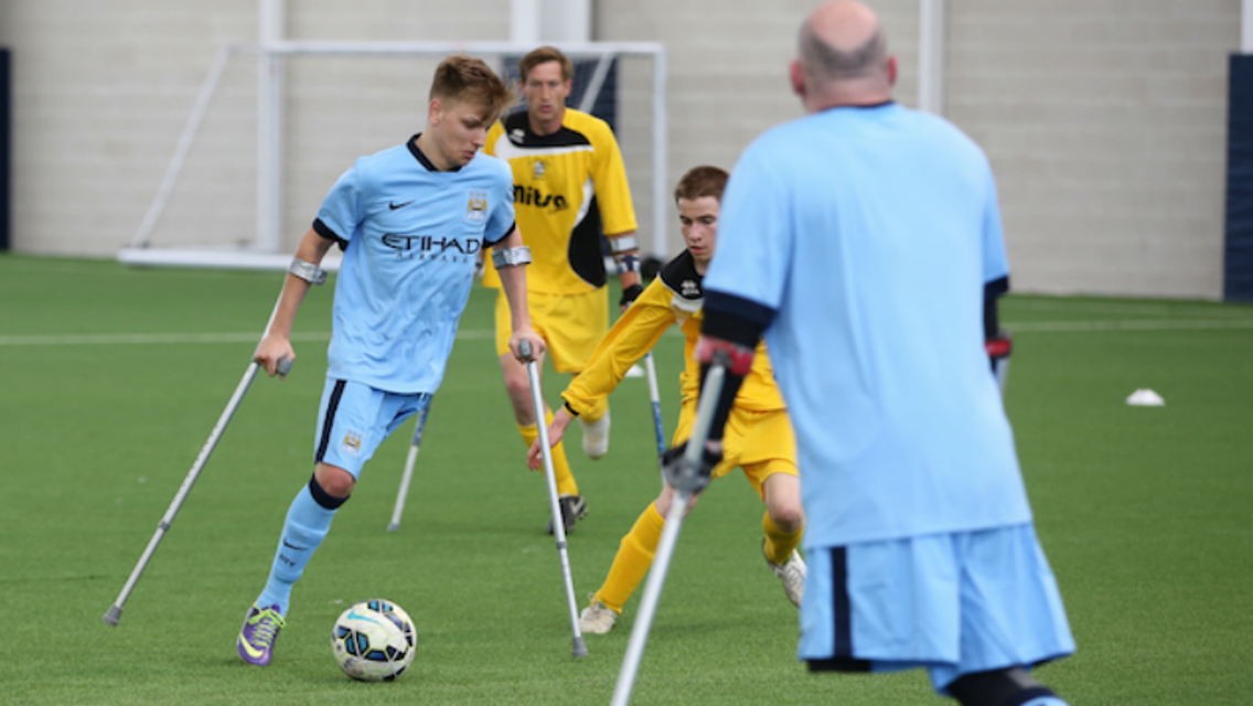 INSPIRATIONAL: MCFC amputee footballer, Jamie Tregaskiss