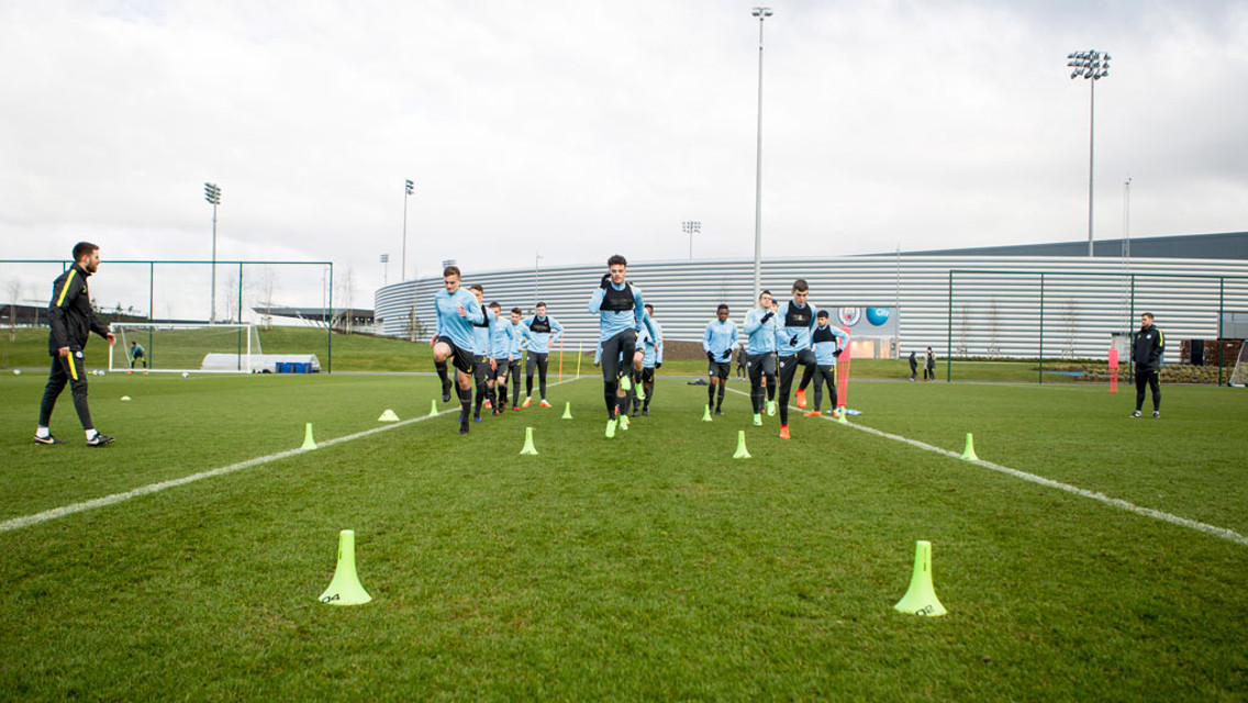 RACE: The squad races towards the camera
