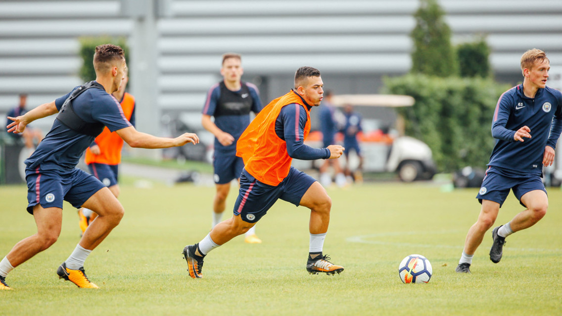 ATTACK: Lorenzo Gonzalez carries the ball forward.
