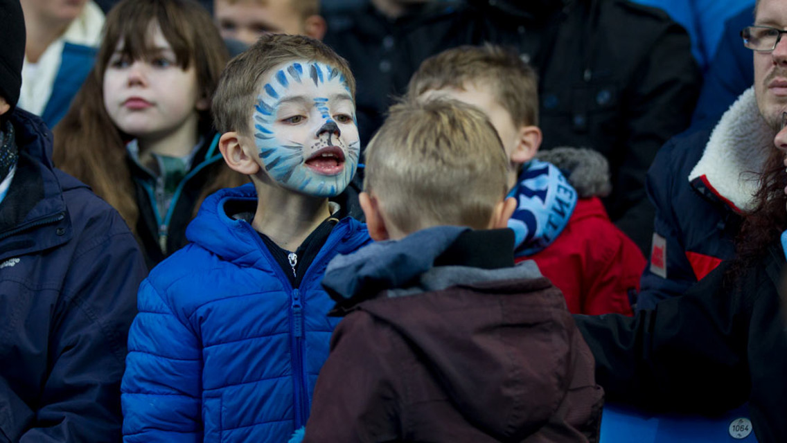 BLUE BOY: Loving the face paint!
