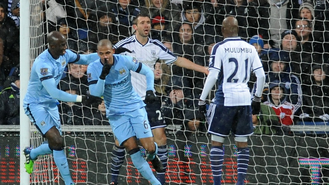 FIRST BLOOD: Fernando scores his first City goal in 2014