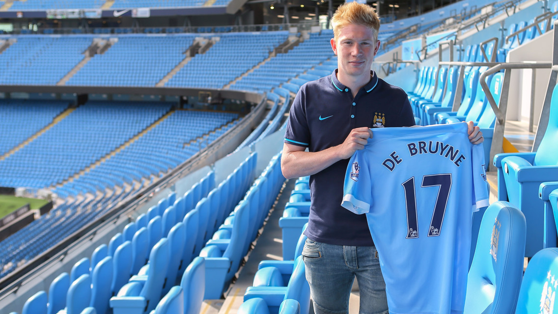 A textbook start to his City career - Kevin faced the cameras when he put pen to paper with the club in August.