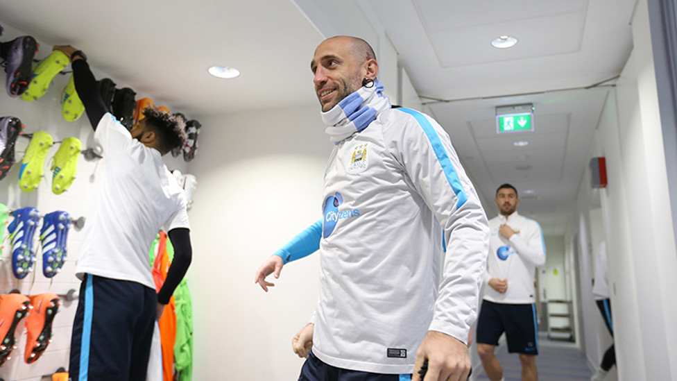 GOOD TO BE BACK: All smiles from Pablo Zabaleta