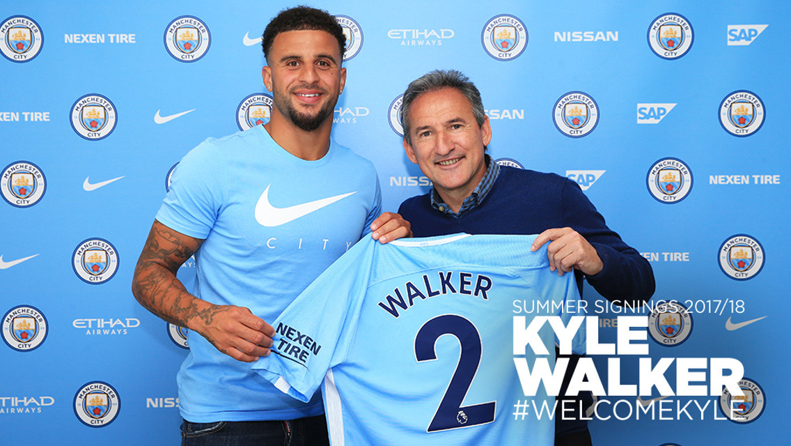 Kyle Walker joins City on five-year deal