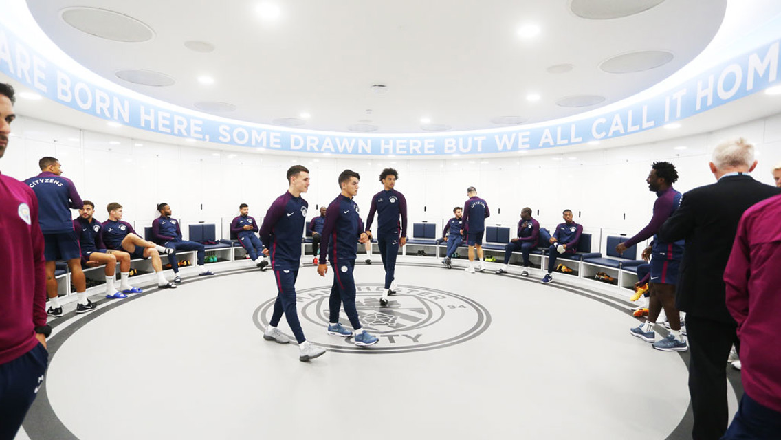 IN THE ROUND: The team look at home already