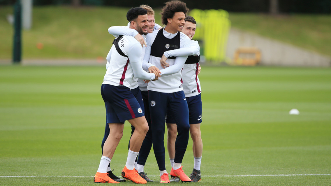 HUDDLE: Leroy, Phil Foden, Kyle, KDB and Oleks demand to be on the same 5-a-side team