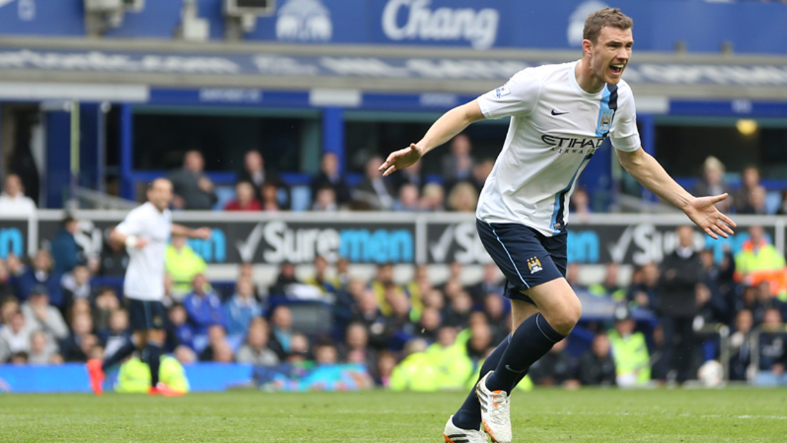 TITLE TILT: We were all signing Edin Dzeko in 2014 as the Bosnian's brace sent City back to the top of the table in the race for the title.