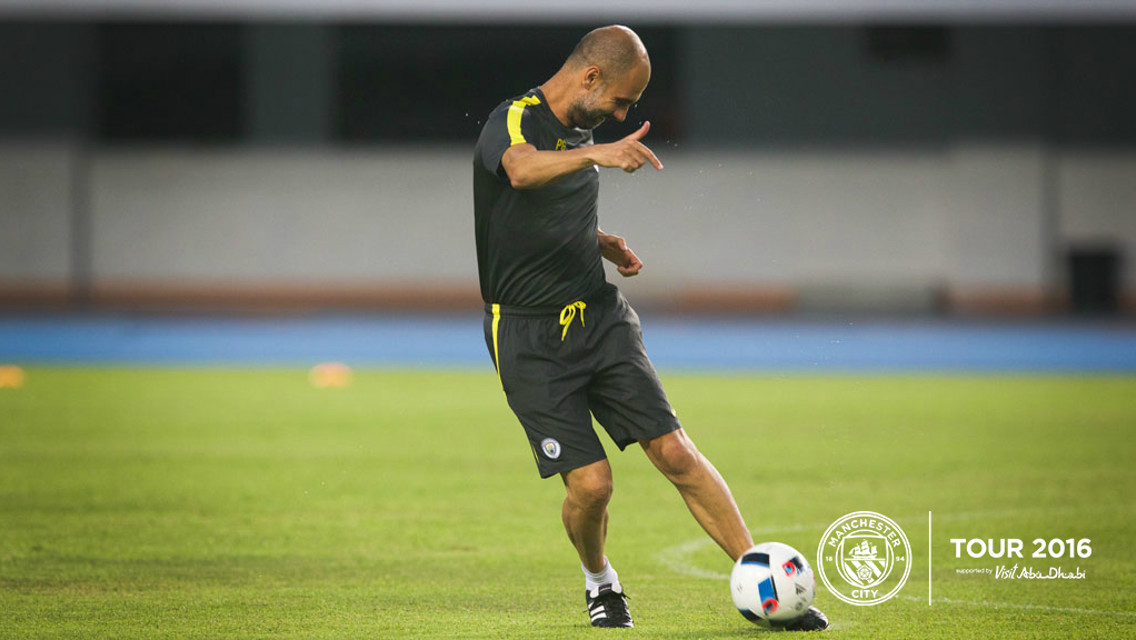 STILL GOT IT: A throwback to his playing days!