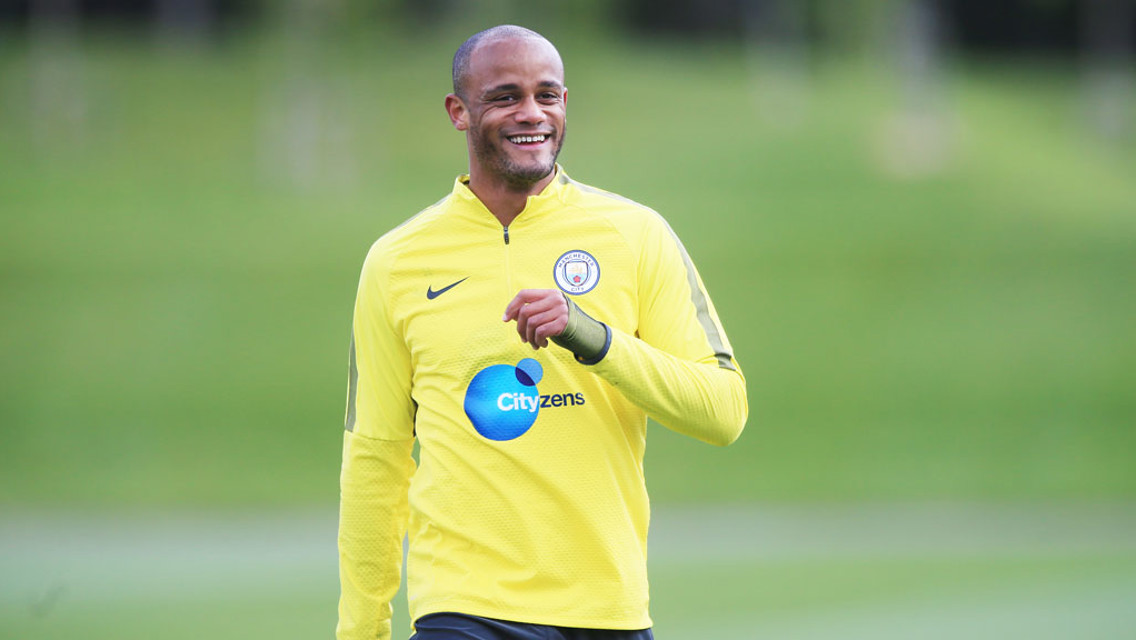 SKIP: Vincent Kompany looks relaxed 