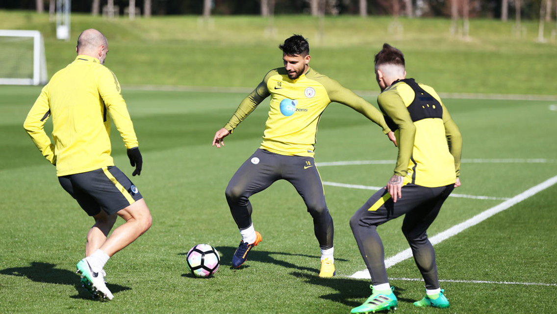 CORNERED: Sergio Aguero plots his escape