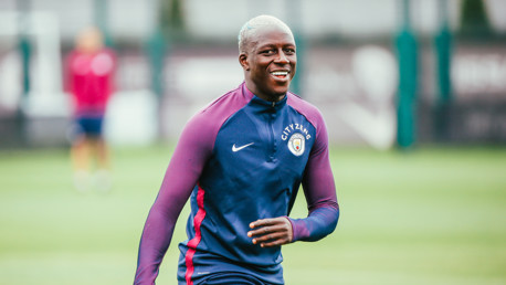HIGH SPIRITS: Training with a smile on his face.
