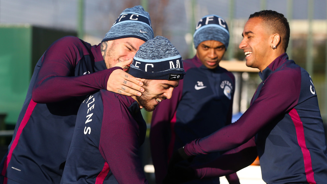 WIND-UP MERCHANTS: The Portugual star takes it all in good spirits