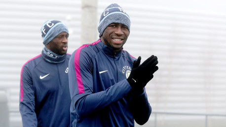 WRAPPED UP: A cold one, eh Elia Mangala?