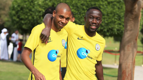 MY BOY: Fernandinho and Bacary Sagna
