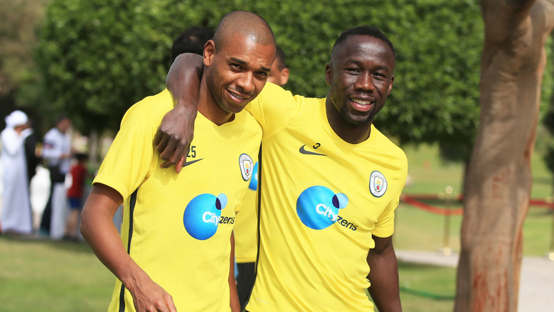 MY BOY: Fernandinho and Bacary Sagna