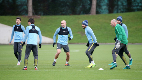 SQUAD: The team involved in a rondo.