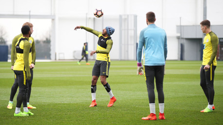 FLICKS AND TRICKS: Fabian Delph with the skills.