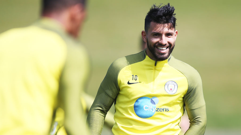 Aguero and Stones train ahead of Leicester