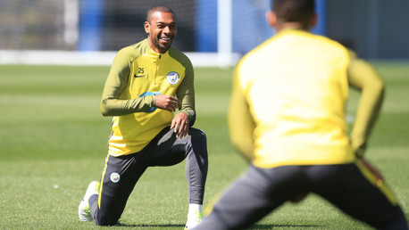 BIRTHDAY BOY: Fernandinho looks to have had a happy birthday 