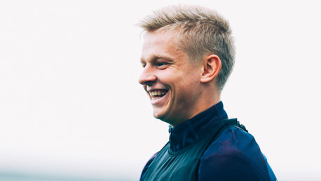 DAZZLING: Oleks Zinchenko shows off the pearly whites!