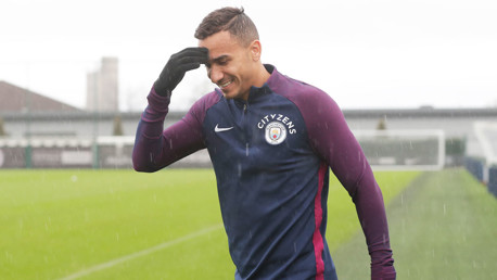 SOMETHING ON THE FLOOR: Danilo sees something of interest