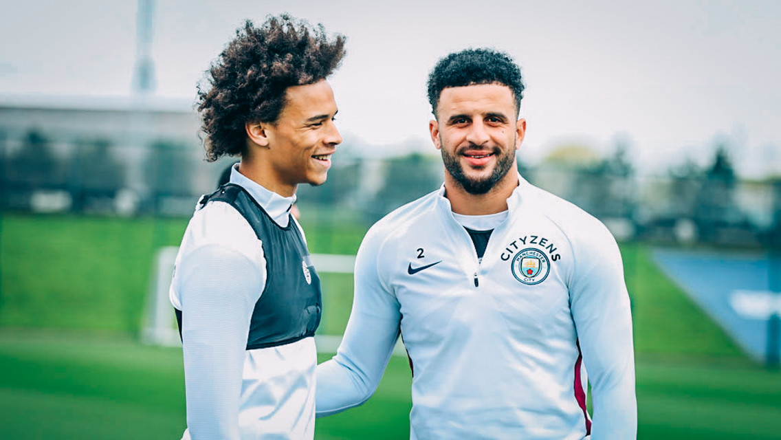 PALS: Leroy Sane and Kyle Walker.