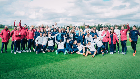 SQUAD GOALS: Both City sides teamed up today!
