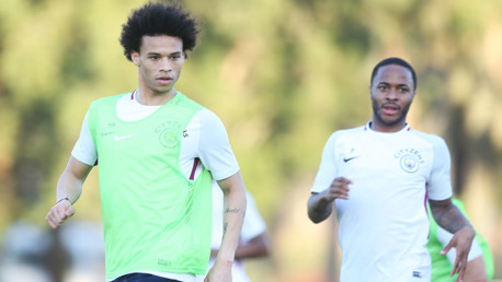 TRAINING: City were back on the training pitch earlier today in Abu Dhabi