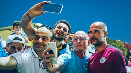 TRAINING: City were back on the training pitch earlier today in Abu Dhabi