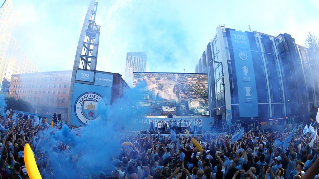 PARTY TIME: Blues celebrate