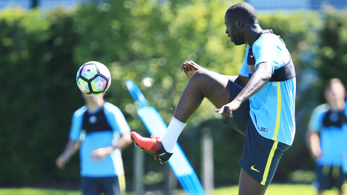 CONTROLLING INFLUENCE: Yaya takes one down.