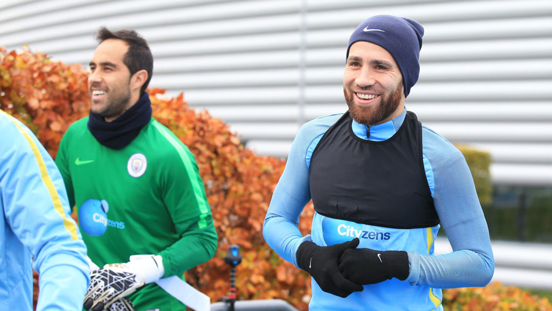 SOUTH AMERICA BOYS: Chile's Claudio Bravo and Argentina's Nicolas Otamendi