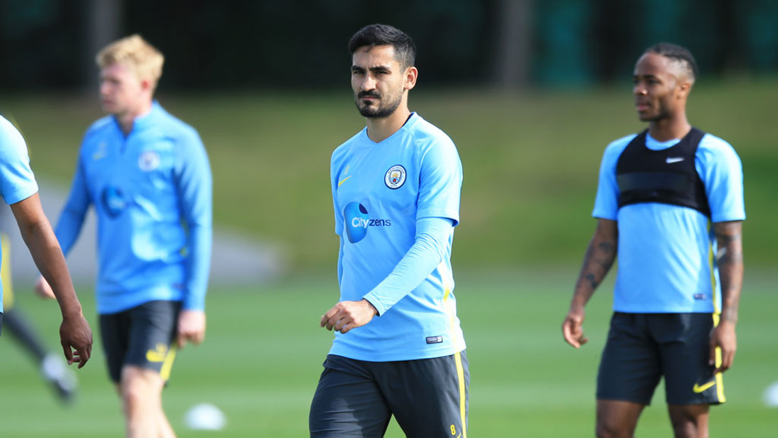 FOCUSED: Ilkay Gundogan, hard at work