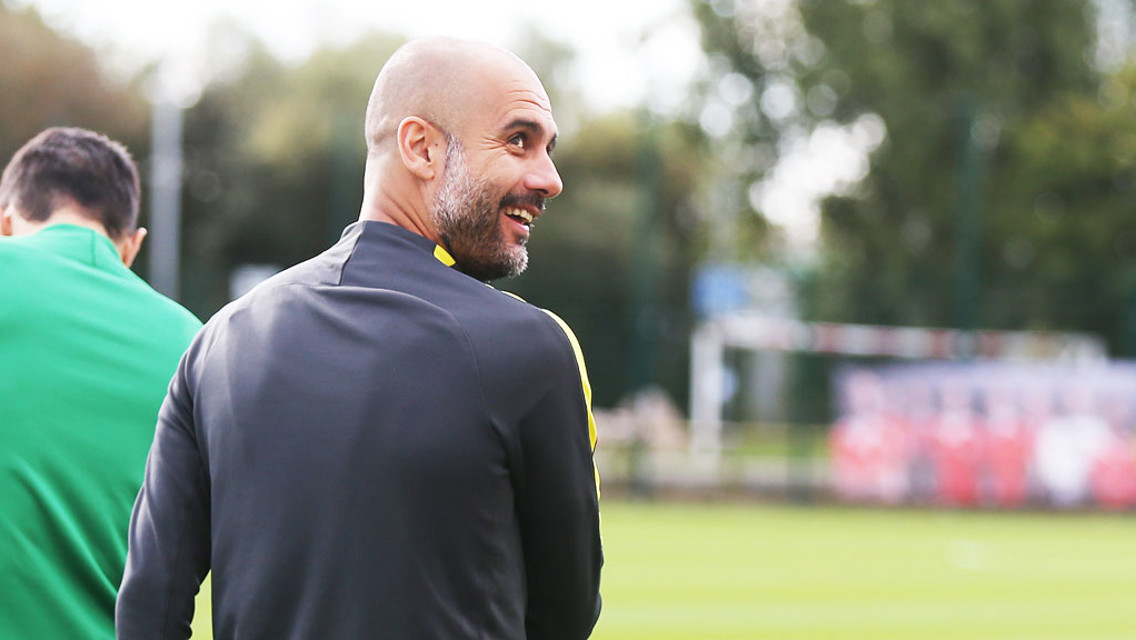 RELAXED: Guardiola has impressed the Scottish press.