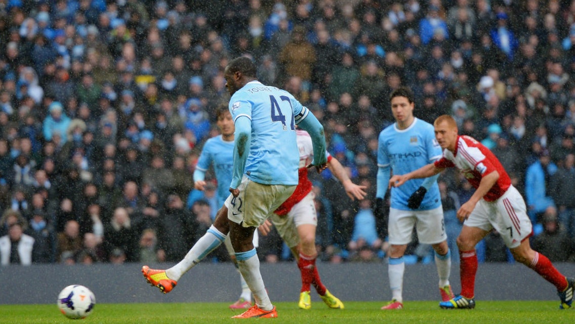 SPOT ON: Yaya Toure has a 100 per cent penalty record