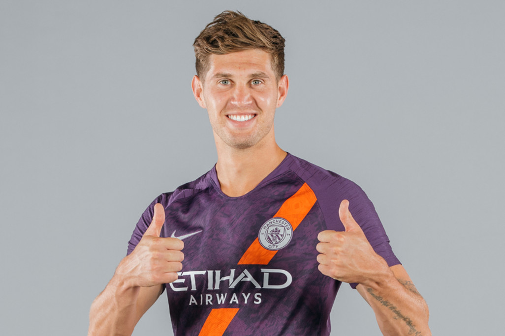ALL SMILES: John Stones is clearly a fan of our new third kit!!