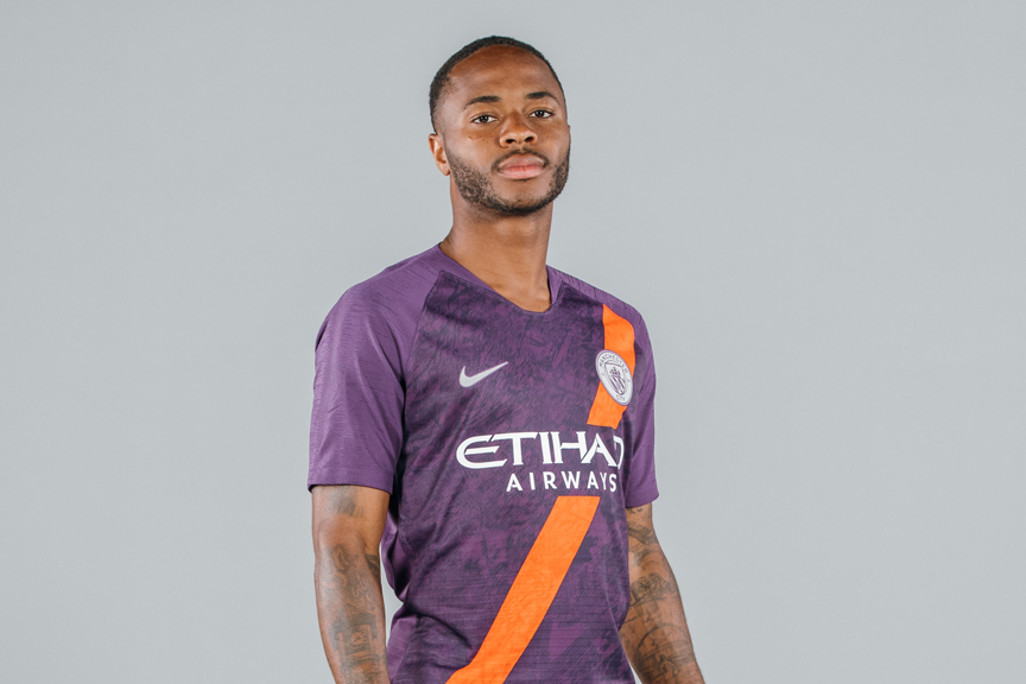 RAZZLE DAZZLE: Raheem Sterling rocks the new third kit