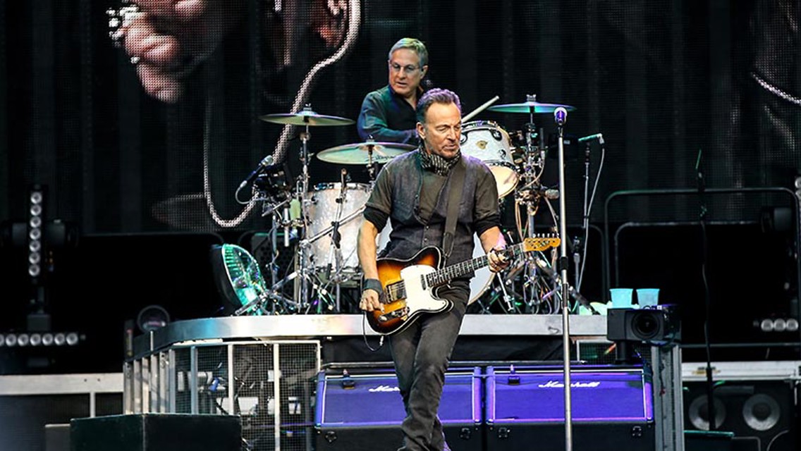 ENTRANCE: Bruce opens his set with Atlantic City.