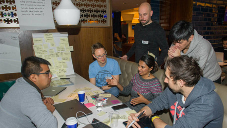 TEAM WORK: Finalising their ideas.