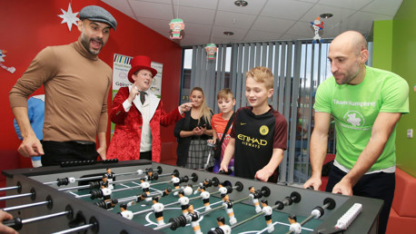 Man City Royal MCR Children's Hospital visit