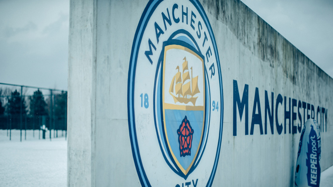 TRUE BLUE: The badge looking bold.