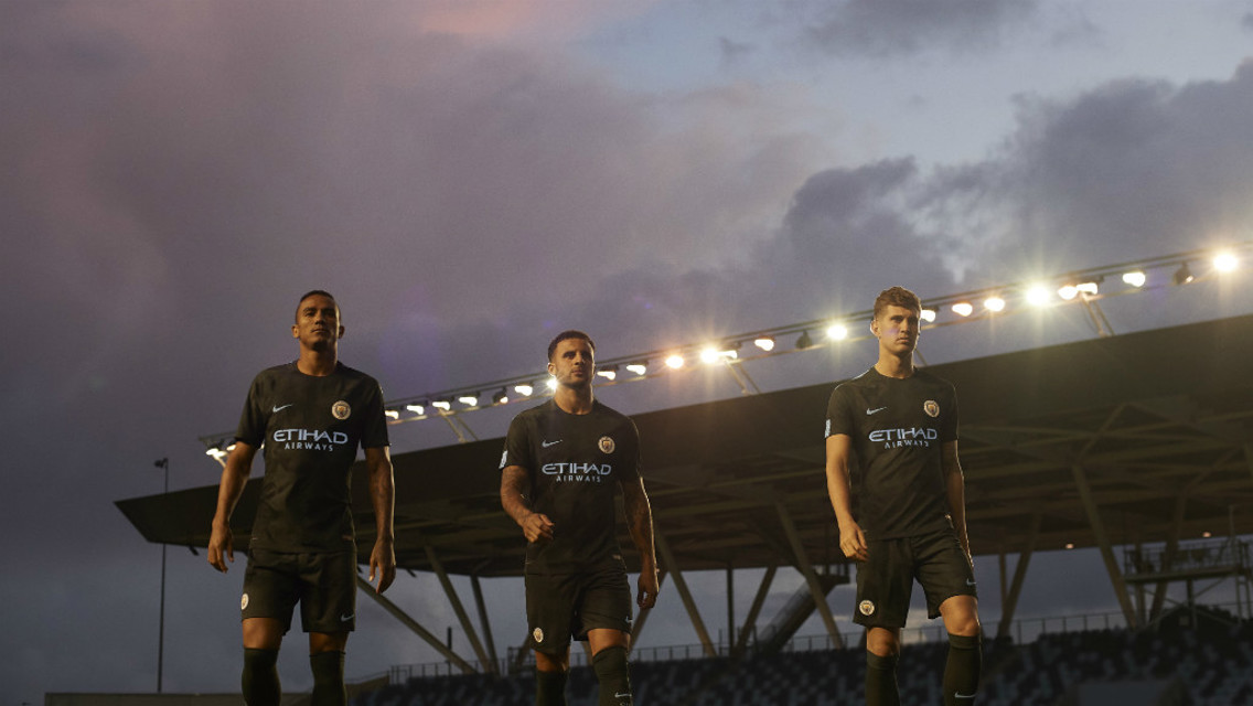 MODEL MEN: Danilo, Stones and Walker under the lights. 
