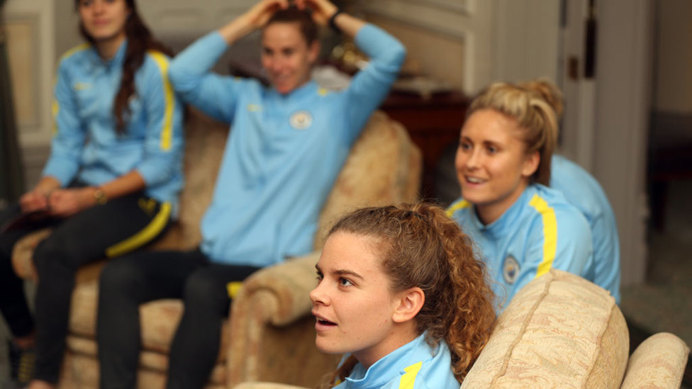 ENGROSSED: Daphne Corboz and the team listen intently