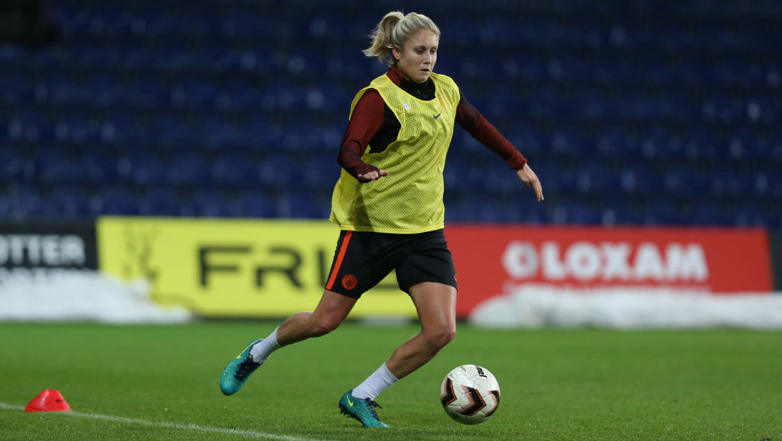 SWITCHED ON: Steph Houghton in action