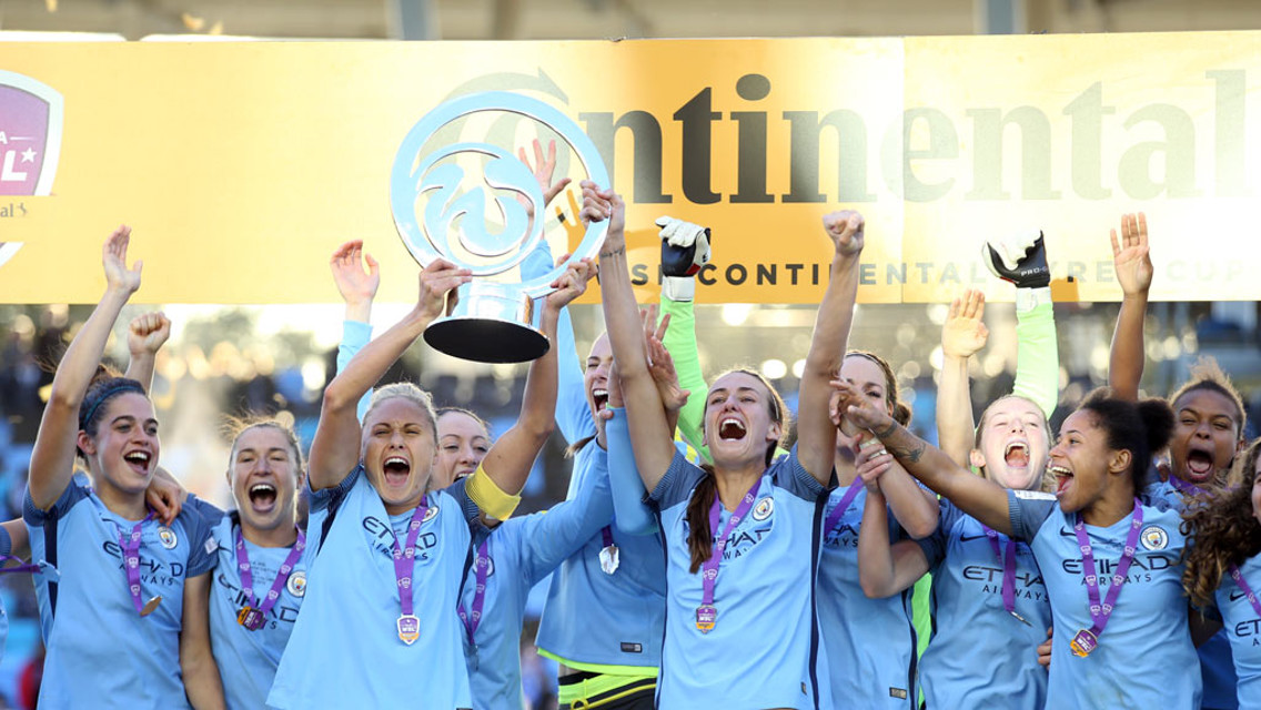 HANDS IN THE AIR: An incredible season for Nick Cushing's side