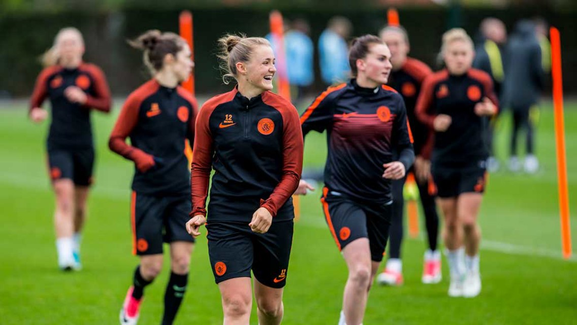 ALL SMILES: Something's tickled Georgia Stanway