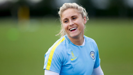 SKIPPER: Steph Houghton enjoys the session