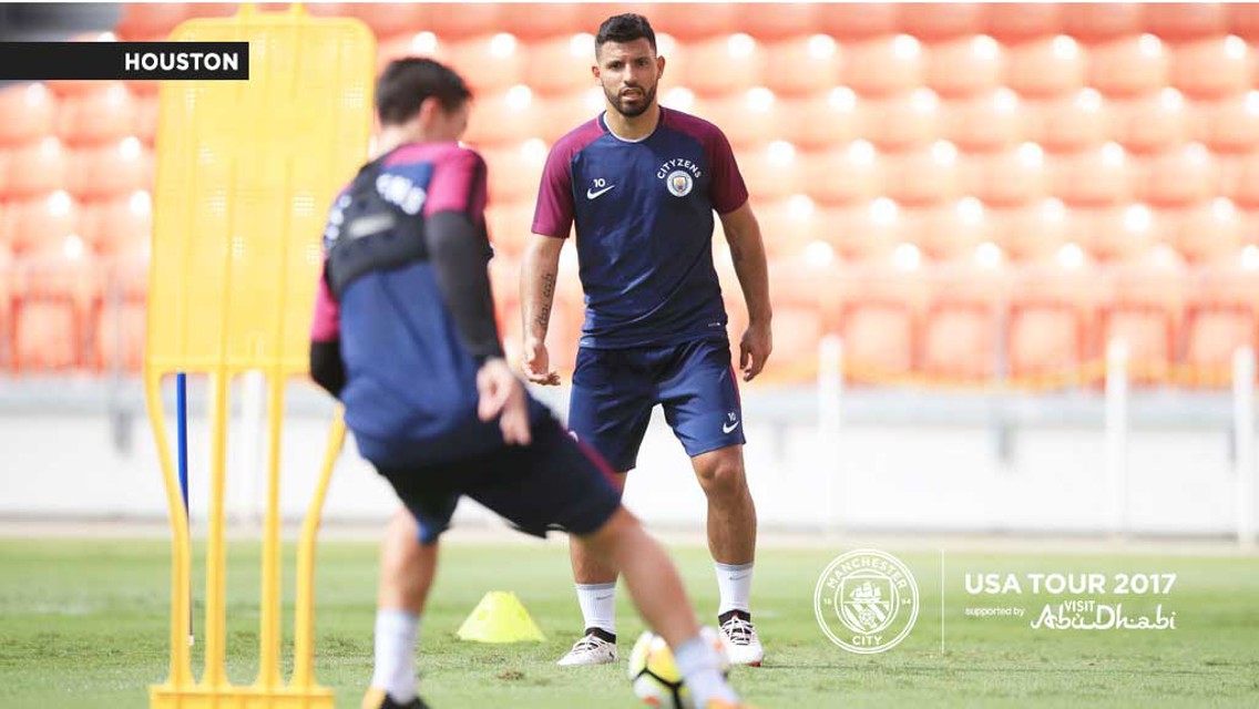 WATCHING ON: Aguero on the pitch